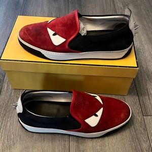 Fendi monster slip on red 8